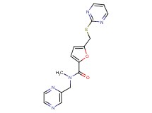 N-methyl-N-(pyrazin-2-ylmethyl)-5-[(pyrimidin-2-ylthio)methyl]-2-furamide