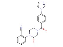 2-{4-[4-(1H-imidazol-1-yl)benzoyl]-2-oxo-1-piperazinyl}benzonitrile