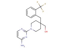 {1-(4-aminopyrimidin-2-yl)-4-[2-(trifluoromethyl)benzyl]piperidin-4-yl}methanol