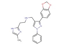 N-{[3-(1,3-benzodioxol-5-yl)-1-phenyl-1H-pyrazol-4-yl]methyl}-2-(4-methyl-1H-imidazol-2-yl)ethanamine