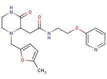 2-{1-[(5-methyl-2-furyl)methyl]-3-oxo-2-piperazinyl}-N-[2-(3-pyridinyloxy)ethyl]acetamide