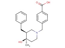 4-{[(3S*,4R*)-3-benzyl-4-hydroxy-4-methylpiperidin-1-yl]methyl}benzoic acid