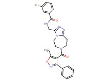 3-fluoro-N-({7-[(5-methyl-3-phenyl-4-isoxazolyl)carbonyl]-6,7,8,9-tetrahydro-5H-[1,2,4]triazolo[4,3-d][1,4]diazepin-3-yl}methyl)benzamide