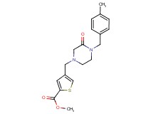 methyl 4-{[4-(4-methylbenzyl)-3-oxo-1-piperazinyl]methyl}-2-thiophenecarboxylate
