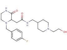 2-[1-(4-fluorobenzyl)-3-oxo-2-piperazinyl]-N-{[1-(2-hydroxyethyl)-4-piperidinyl]methyl}acetamide
