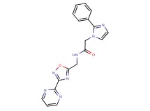 2-(2-phenyl-1H-imidazol-1-yl)-N-{[3-(2-pyrimidinyl)-1,2,4-oxadiazol-5-yl]methyl}acetamide