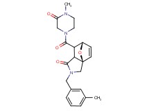 (3aR*,6S*)-2-(3-methylbenzyl)-7-[(4-methyl-3-oxopiperazin-1-yl)carbonyl]-2,3,7,7a-tetrahydro-3a,6-epoxyisoindol-1(6H)-one