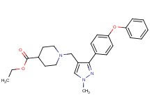 ethyl 1-{[1-methyl-3-(4-phenoxyphenyl)-1H-pyrazol-4-yl]methyl}-4-piperidinecarboxylate