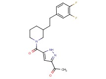 1-[5-({3-[2-(3,4-difluorophenyl)ethyl]-1-piperidinyl}carbonyl)-1H-pyrazol-3-yl]ethanone