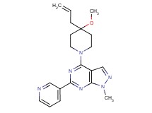 4-(4-allyl-4-methoxy-1-piperidinyl)-1-methyl-6-(3-pyridinyl)-1H-pyrazolo[3,4-d]pyrimidine