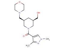 [(3R*,5R*)-1-[(1,3-dimethyl-1H-pyrazol-4-yl)carbonyl]-5-(4-morpholinylmethyl)-3-piperidinyl]methanol