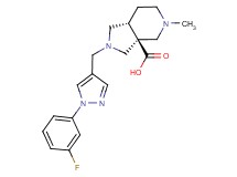 (3aS*,7aR*)-2-{[1-(3-fluorophenyl)-1H-pyrazol-4-yl]methyl}-5-methyloctahydro-3aH-pyrrolo[3,4-c]pyridine-3a-carboxylic acid