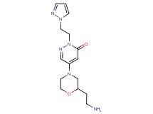 5-[2-(2-aminoethyl)morpholin-4-yl]-2-[2-(1H-pyrazol-1-yl)ethyl]pyridazin-3(2H)-one
