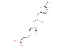 3-[4-({methyl[(5-methyl-2-thienyl)methyl]amino}methyl)-1H-pyrazol-1-yl]propanoic acid
