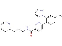6-[4-methyl-2-(1H-pyrazol-1-yl)phenyl]-N-(3-pyridin-2-ylpropyl)nicotinamide