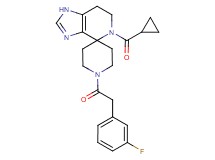 5-(cyclopropylcarbonyl)-1'-[(3-fluorophenyl)acetyl]-1,5,6,7-tetrahydrospiro[imidazo[4,5-c]pyridine-4,4'-piperidine]