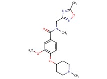 3-methoxy-N-methyl-N-[(5-methyl-1,2,4-oxadiazol-3-yl)methyl]-4-[(1-methylpiperidin-4-yl)oxy]benzamide