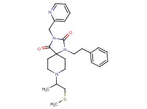8-[1-methyl-2-(methylthio)ethyl]-1-(2-phenylethyl)-3-(2-pyridinylmethyl)-1,3,8-triazaspiro[4.5]decane-2,4-dione