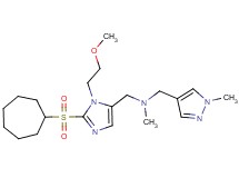 1-[2-(cycloheptylsulfonyl)-1-(2-methoxyethyl)-1H-imidazol-5-yl]-N-methyl-N-[(1-methyl-1H-pyrazol-4-yl)methyl]methanamine