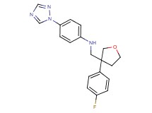 N-{[3-(4-fluorophenyl)tetrahydro-3-furanyl]methyl}-4-(1H-1,2,4-triazol-1-yl)aniline