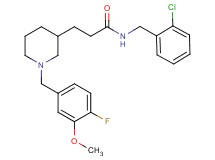 N-(2-chlorobenzyl)-3-[1-(4-fluoro-3-methoxybenzyl)-3-piperidinyl]propanamide