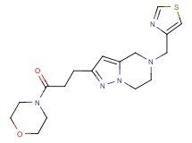 2-[3-(4-morpholinyl)-3-oxopropyl]-5-(1,3-thiazol-4-ylmethyl)-4,5,6,7-tetrahydropyrazolo[1,5-a]pyrazine