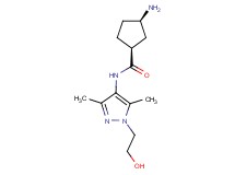 (1S*,3R*)-3-amino-N-[1-(2-hydroxyethyl)-3,5-dimethyl-1H-pyrazol-4-yl]cyclopentanecarboxamide