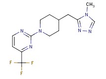 2-{4-[(4-methyl-4H-1,2,4-triazol-3-yl)methyl]piperidin-1-yl}-4-(trifluoromethyl)pyrimidine