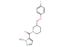3-[(4-fluorophenoxy)methyl]-1-[(1-methyl-1H-pyrazol-5-yl)carbonyl]piperidine