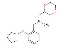 1-[2-(cyclopentyloxy)phenyl]-N-(1,4-dioxan-2-ylmethyl)-N-methylmethanamine