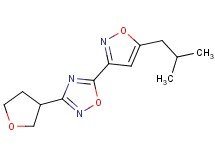 5-(5-isobutylisoxazol-3-yl)-3-(tetrahydrofuran-3-yl)-1,2,4-oxadiazole