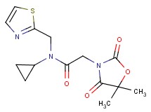 N-cyclopropyl-2-(5,5-dimethyl-2,4-dioxo-1,3-oxazolidin-3-yl)-N-(1,3-thiazol-2-ylmethyl)acetamide