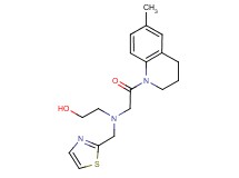 2-[[2-(6-methyl-3,4-dihydroquinolin-1(2H)-yl)-2-oxoethyl](1,3-thiazol-2-ylmethyl)amino]ethanol