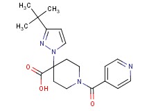 4-(3-tert-butyl-1H-pyrazol-1-yl)-1-isonicotinoylpiperidine-4-carboxylic acid