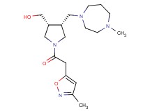 {(3R*,4R*)-4-[(4-methyl-1,4-diazepan-1-yl)methyl]-1-[(3-methyl-5-isoxazolyl)acetyl]-3-pyrrolidinyl}methanol