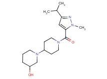 1'-[(3-isopropyl-1-methyl-1H-pyrazol-5-yl)carbonyl]-1,4'-bipiperidin-3-ol
