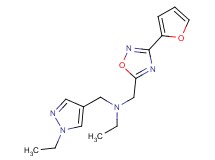 N-[(1-ethyl-1H-pyrazol-4-yl)methyl]-N-{[3-(2-furyl)-1,2,4-oxadiazol-5-yl]methyl}ethanamine