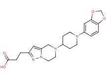 3-{5-[1-(1,3-benzodioxol-5-yl)-4-piperidinyl]-4,5,6,7-tetrahydropyrazolo[1,5-a]pyrazin-2-yl}propanoic acid