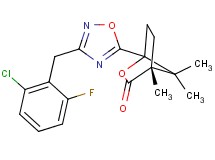 (1R*,4R*)-1-[3-(2-chloro-6-fluorobenzyl)-1,2,4-oxadiazol-5-yl]-4,7,7-trimethyl-2-oxabicyclo[2.2.1]heptan-3-one