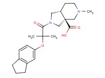 (3aS*,7aR*)-2-[2-(2,3-dihydro-1H-inden-5-yloxy)-2-methylpropanoyl]-5-methyloctahydro-3aH-pyrrolo[3,4-c]pyridine-3a-carboxylic acid