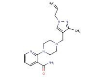 2-{4-[(1-allyl-3-methyl-1H-pyrazol-4-yl)methyl]piperazin-1-yl}nicotinamide