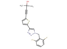 4-{5-[1-(2,6-difluorobenzyl)-1H-1,2,3-triazol-4-yl]-2-thienyl}-2-methylbut-3-yn-2-ol