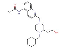 N-(2-{[4-(cyclohexylmethyl)-3-(2-hydroxyethyl)-1-piperazinyl]methyl}-5-quinolinyl)acetamide
