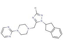 2-(4-{[1-(2,3-dihydro-1H-inden-2-yl)-1H-1,2,4-triazol-5-yl]methyl}piperazin-1-yl)pyrimidine
