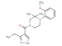 4-[(3-ethyl-1H-pyrazol-4-yl)carbonyl]-1-(2-methoxyphenyl)-2,2-dimethylpiperazine
