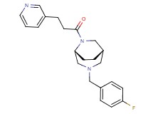 (1S*,5R*)-3-(4-fluorobenzyl)-6-(3-pyridin-3-ylpropanoyl)-3,6-diazabicyclo[3.2.2]nonane