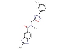 N,2-dimethyl-N-{[3-(3-methylphenyl)-1,2,4-oxadiazol-5-yl]methyl}-1H-benzimidazole-5-carboxamide