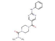 4-[(2-anilinopyrimidin-5-yl)carbonyl]-N,N-dimethylpiperazine-1-carboxamide