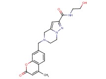 N-(2-hydroxyethyl)-5-[(4-methyl-2-oxo-2H-chromen-7-yl)methyl]-4,5,6,7-tetrahydropyrazolo[1,5-a]pyrazine-2-carboxamide