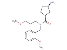 (1S*,3R*)-3-amino-N-(2-methoxybenzyl)-N-(3-methoxypropyl)cyclopentanecarboxamide